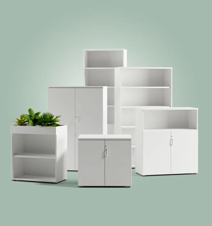 Image illustrative d'un rangement pour bureau, offrant une solution organisée et esthétique pour optimiser l'espace de travail. Découvrez notre gamme de rangements fonctionnels, parfaits pour maintenir l'ordre et la productivité dans votre bureau.